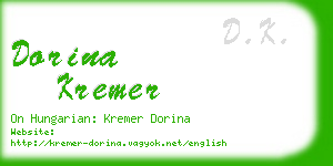 dorina kremer business card